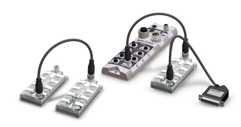 Más eficiencia y flexibilidad  Concentradores IO-Link para las conexiones del sensor/actuador con puerto de expansión